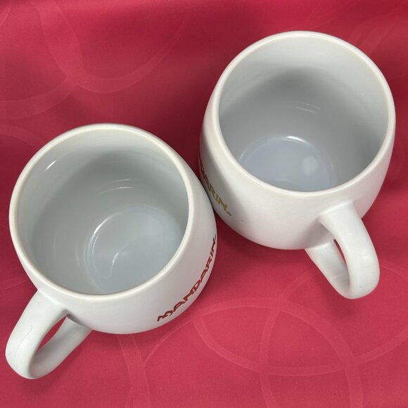 pair of Mandarin Restaurant weighty ceramic coffee mugs - Picture 5 of 6